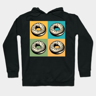 Pop Art Bagel Fiesta: Vibrant National Bagel Day Hoodie